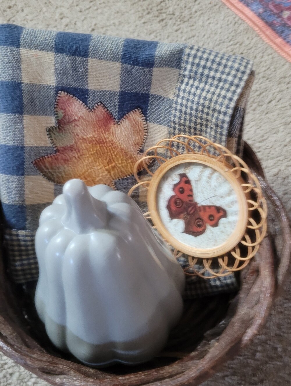 Curated Vintage Autumn Cottagecore Bundle Basket Set